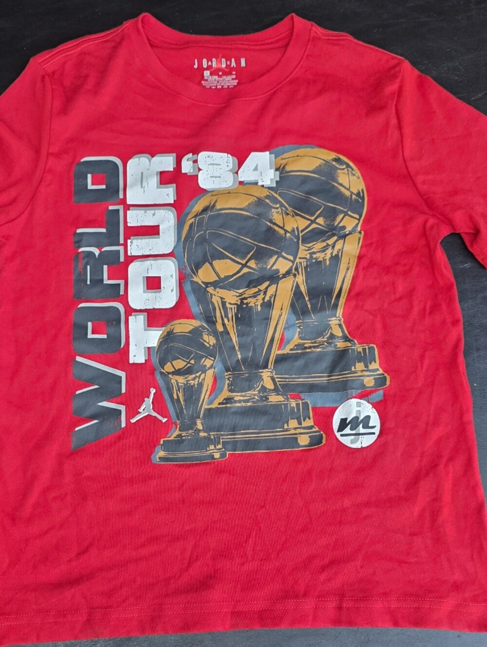 Jordan Kids' Red 'World Tour' Graphic Tee